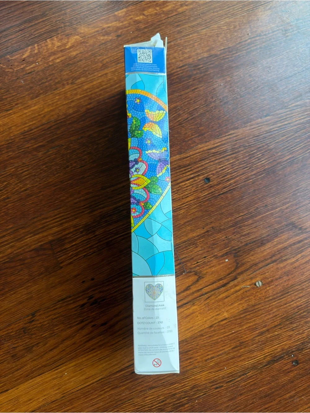 Diamond Dotz Stained Glass Heart Kit - Blue, Yellow & Purple